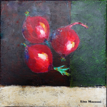 Peinture intitulée "Red" par Lisa Mazzoni, Œuvre d'art originale, Huile