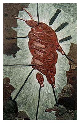 Pintura intitulada "Com a vaca amarrada…" por L. Greco, Obras de arte originais