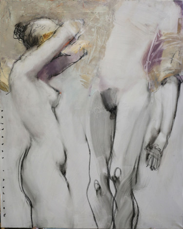 Картина под названием "Двое" - Yury Khorev, Подлинное произведение искусства, Масло