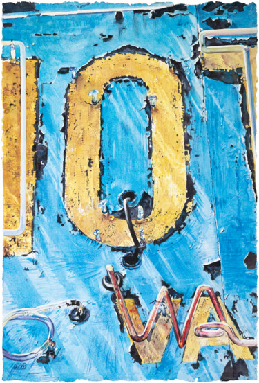 「O」というタイトルの絵画 Lisa Tennantによって, オリジナルのアートワーク, 水彩画