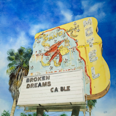 Pintura intitulada "Broken Dreams" por Lisa Tennant, Obras de arte originais, Aquarela