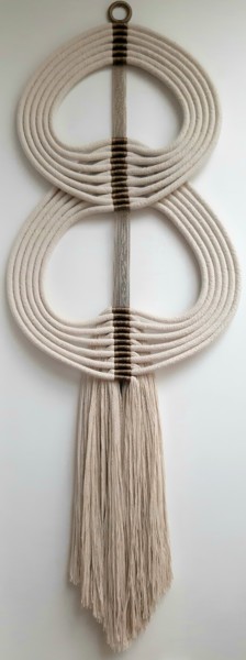 Totem 2 Art textile intitulée "Totem 2" par Lisa Thevenon, Œuvre d'art originale, String Art