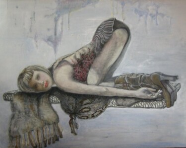 Peinture intitulée "Insoutenable légère…" par Lisbeth Buonanno, Œuvre d'art originale, Autre