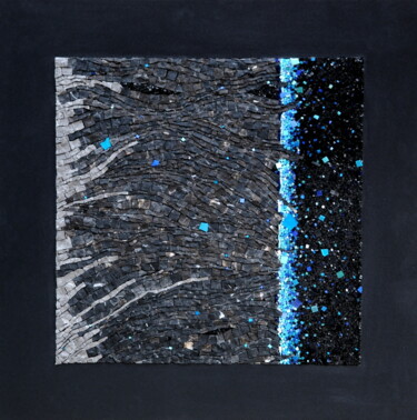 雕塑 标题为“Grand Bleu” 由Lise Arcangeli, 原创艺术品, 石 安装在木板上