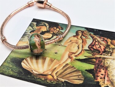 Design intitulée "Charm bead 'the bir…" par Lisencka Nh-Art, Œuvre d'art originale, Bijoux