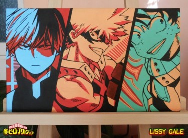 Painting titled "My Hero Academia. М…" by Lissygaleart, Original Artwork, Acrylic