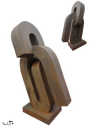 Sculpture titled "nudos IX" by Lito, Original Artwork, Concrete