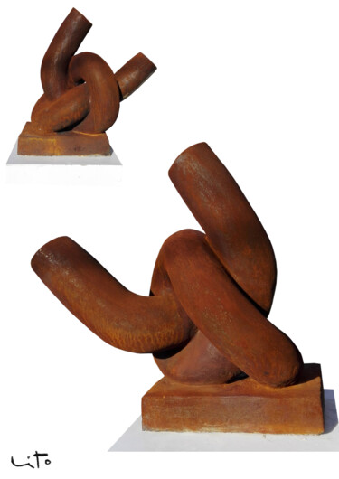 Sculpture titled "Caligrafía I" by Lito, Original Artwork, Mixed Media