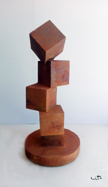 Skulptur mit dem Titel "Adicion I" von Lito, Original-Kunstwerk, Zement