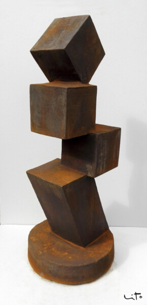 Skulptur mit dem Titel "Adicion II" von Lito, Original-Kunstwerk, Beton