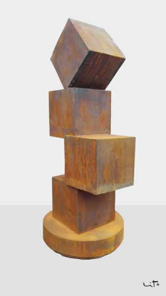 Скульптура под названием "Adicion III" - Lito, Подлинное произведение искусства, бетон