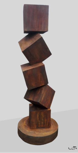 Skulptur mit dem Titel "Adicion IV" von Lito, Original-Kunstwerk, Beton
