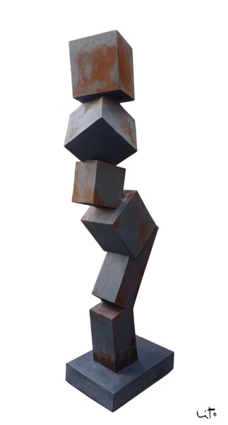 Skulptur mit dem Titel "Adicion VII" von Lito, Original-Kunstwerk, Beton