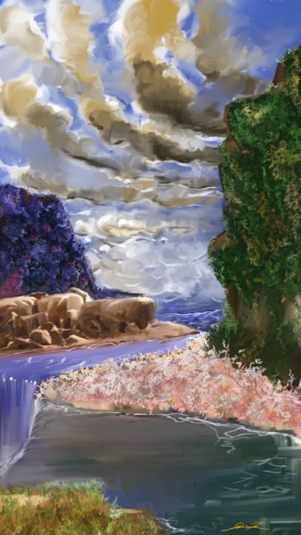 「Colorful Island」というタイトルの描画 Skywalkerによって, オリジナルのアートワーク, その他