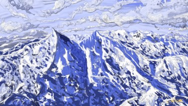 Drawing titled "Day Mountains" by Skywalker, Original Artwork, Other