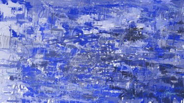 Malerei mit dem Titel "blue-opening" von Skywalker, Original-Kunstwerk, Tinte