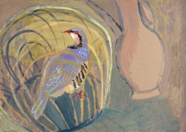 Painting titled "Partridge" by Liuba Zdor, Original Artwork, Acrylic