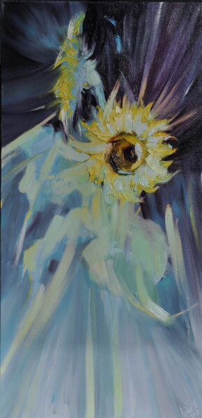 Malerei mit dem Titel "Bright flash" von Liubomyr Khudiak, Original-Kunstwerk, Öl