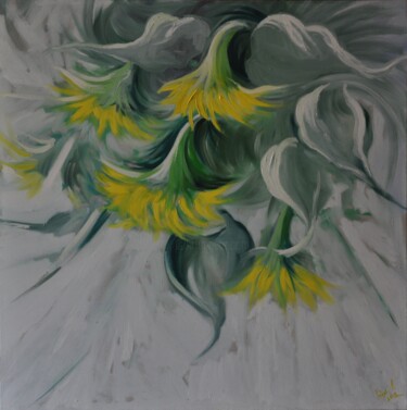 Peinture intitulée "Flowers of the sun" par Liubomyr Khudiak, Œuvre d'art originale, Huile