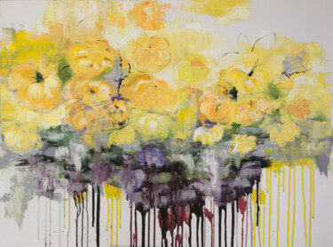 Картина под названием "Blood of flowers" - Lala Belyaevskaya (Lalabel), Подлинное произведение искусства, Масло Установлен н…