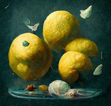 제목이 "Surreal still life…"인 판화 Lala Belyaevskaya (Lalabel)로, 원작, 스크린 인쇄 알루미늄에 장착됨