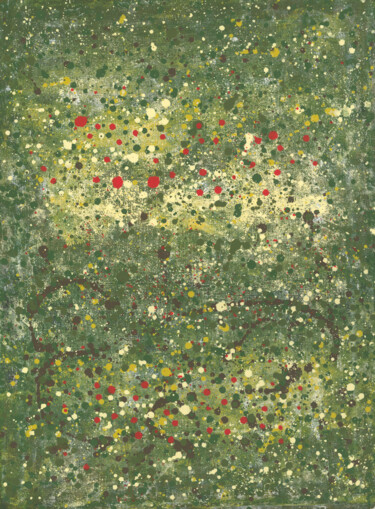 Peinture intitulée "Wild strawberry fie…" par Liubov Kondratovich, Œuvre d'art originale, Acrylique