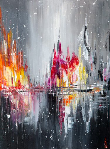 Peinture intitulée ""After rain"" par Liubov Kuptsova, Œuvre d'art originale, Huile