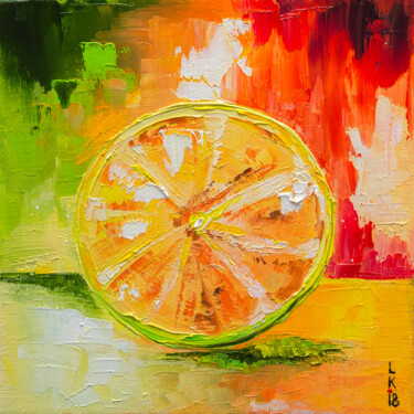 Painting titled "LEMON" by Liubov Kuptsova, Original Artwork, Oil