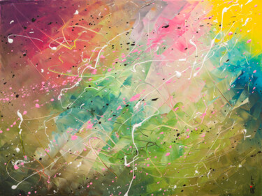 Картина под названием "Autumn colors fanta…" - Liubov Kuptsova, Подлинное произведение искусства, Масло