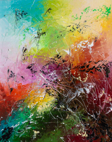 Картина под названием "Fall colors fantasy…" - Liubov Kuptsova, Подлинное произведение искусства, Масло