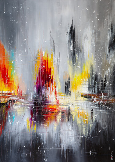 Pintura titulada "AFTER RAIN" por Liubov Kuptsova, Obra de arte original, Oleo