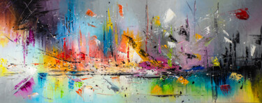 Картина под названием "Lake district" - Liubov Kuptsova, Подлинное произведение искусства, Масло Установлен на Деревянная ра…