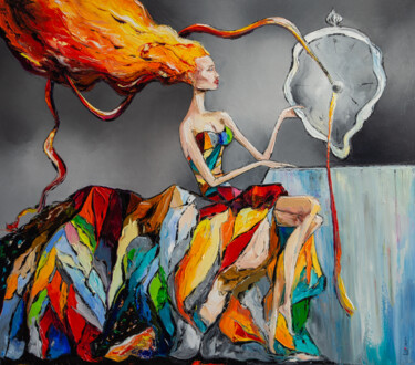 Painting titled "Everything passes" by Liubov Kuptsova, Original Artwork, Oil Mounted on Wood Stretcher frame