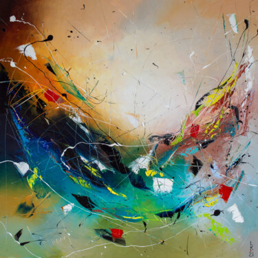 Картина под названием "Wave of luck" - Liubov Kuptsova, Подлинное произведение искусства, Масло Установлен на Деревянная рам…