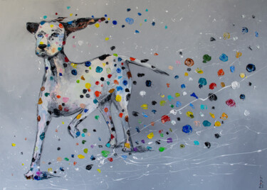 Картина под названием "Help! I'm losing my…" - Liubov Kuptsova, Подлинное произведение искусства, Масло Установлен на Деревя…