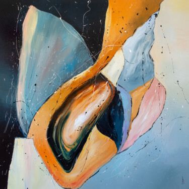 Schilderij getiteld "Fantasy in pastel c…" door Liubov Kuptsova, Origineel Kunstwerk, Olie Gemonteerd op Frame voor houten b…