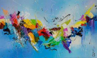 Malerei mit dem Titel "Colorful mood" von Liubov Kuptsova, Original-Kunstwerk, Öl Auf Keilrahmen aus Holz montiert