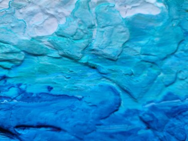 Картина под названием "Turquoise wave" - Liubov Suprunova, Подлинное произведение искусства, Акрил Установлен на Деревянная…