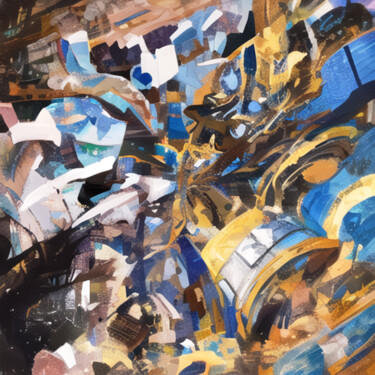 Arts numériques intitulée "Abstraction 20" par Liubov Suprunova, Œuvre d'art originale, Image générée par l'IA
