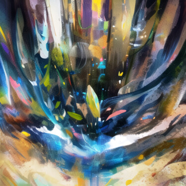 Digital Arts titled "Abstraction 22" by Liubov Suprunova, Original Artwork, AI generated image