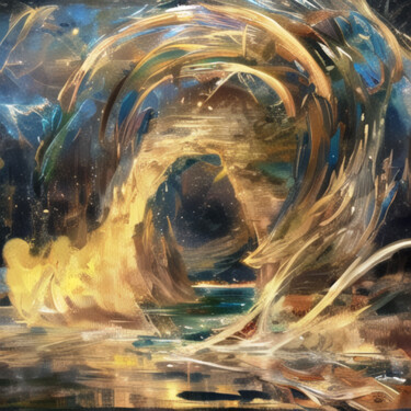 Arte digitale intitolato "Ocean 3" da Liubov Suprunova, Opera d'arte originale, Immagine generata dall'IA