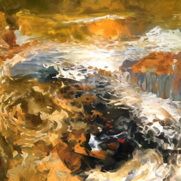 Digital Arts titled "Ocean 5" by Liubov Suprunova, Original Artwork, AI generated image