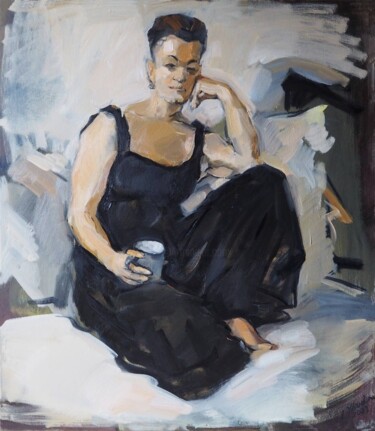 Картина под названием "Portrait of Snieguo…" - Liudmila Iliuchina, Подлинное произведение искусства, Масло Установлен на Дер…