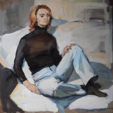 Картина под названием "Portrait of Lilijana" - Liudmila Iliuchina, Подлинное произведение искусства, Масло