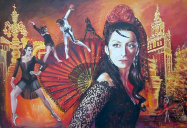 Painting titled "Balet Сarmen" by Liudmila Ménager, Original Artwork, Acrylic