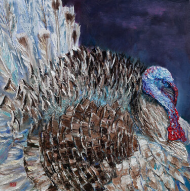 Schilderij getiteld "Turkey" door Liudmila Pisliakova, Origineel Kunstwerk, Olie Gemonteerd op Frame voor houten brancard