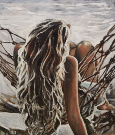 Malerei mit dem Titel "Summer Breeze" von Liudmila Pisliakova, Original-Kunstwerk, Öl Auf Keilrahmen aus Holz montiert