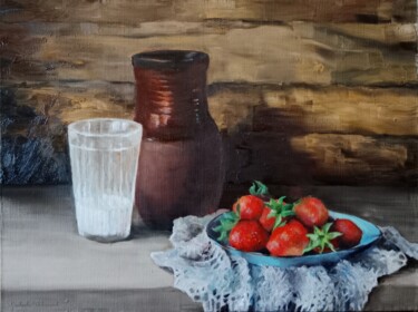 Painting titled "country still life" by Liudmila Rabinovich, Original Artwork, Oil