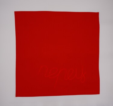 Красный перец/Red pepper Art textile intitulée "Красный перец/Red p…" par Liudmila Skripkina, Œuvre d'art originale, Broderie