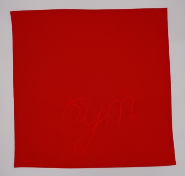 Red corn/Червоний кут Art textile intitulée "Red corn/Червоний к…" par Liudmila Skripkina, Œuvre d'art originale, Broderie
